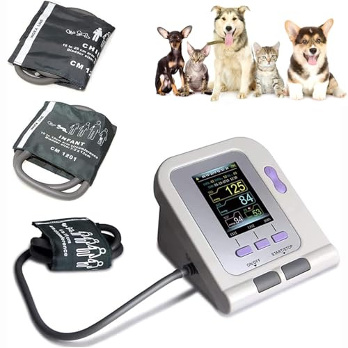 PET-Blutdruckmonitor, Digitaler Veterinärblutdruckmonitor Mit 3 Manschetten, 2,8-Zoll-LCD-Display Für Hundekatze Haustiere Pflege