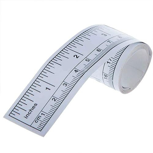 Self-Adhesive Measuring Tape, Double Scale Stick on Workbench Ruler, Sticky Tape Measure for Work Bench, Saw Table, Drafting Table, 36,Linear Measurement Tools