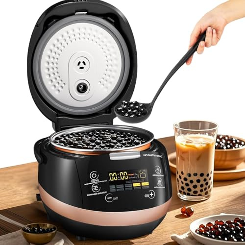 AUTUMFLATGAO 8L Boba-Kocher Boba-Maker, Kommerzieller Tapioka-Kocher Für Perlen, Touchscreen, Antihaftbeschichtung, Boba-Maschine Für Restaurants, Milchtee-Läden, Dessert-Läden