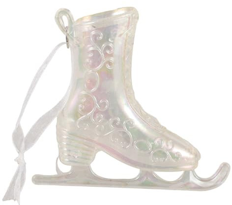PartyKindom Ice Skate Shoes Hanging Ornament Acrylic Skating Pendant for Christmas Tree Decorations Vibrant Transparent for Home Office and Holiday Festivities