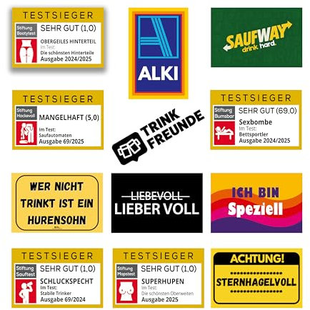 TRINKFREUNDE 80x Malle Sticker Malle Accessoires lecker bierchen party aufkleber mallorca testsieger