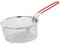 Folpus Cesta de Freír de Acero Inoxidable con Mango Largo, Canasta para Freidora, Cesta de Freidora de Alambre, Colador de Cocina, 18cm x 8.5cm