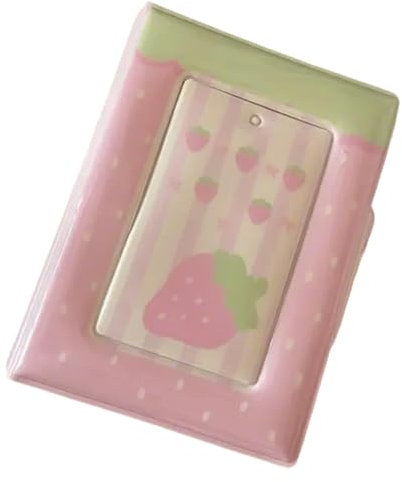 VIVIWI Fotokarten-Ordner mit 40 Taschen, 7,6 cm, kleines Fotoalbum, Fotokarten-Album, tragbarer Karten-Organizer, Fotokarten-Album, Ordner