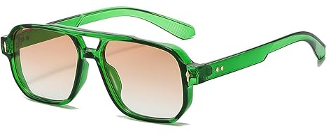 Hviomru Mode Quadratisch Sonnenbrille,Trendy Vintage Square Sonnenbrille für Damen und Herren,UV Schutz