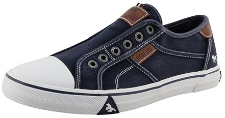 MUSTANG Herren Low-Top Sneaker, Männer Halbschuhe,Freizeitschuhe,Turnschuhe,Laufschuhe,Freizeit,sportlich,straßenschuhe,Blau,46 EU