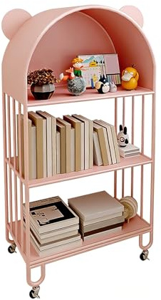 ZSCNYHMT Gewölbte Vitrine，Metallschaukasten，Vitrinen-Schrank Mit Gewölbtem Oberteil，Vorratsschrank Mit Bogenförmigem Design，Für Wohnzimmer，Küche Home，Office(Princess pink,49.2 * 23.6 * 11in)