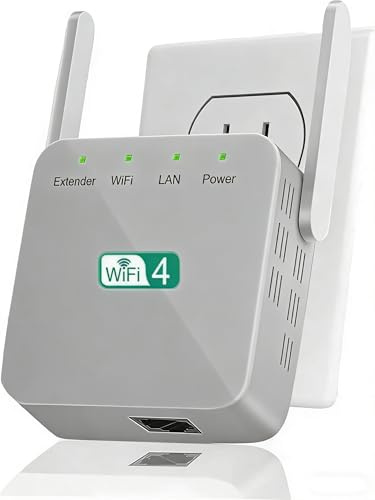 2026 WiFi Extender, WiFi Signal Booster Cover up to 4500 sq.ft for Home, New Gen Faster Internet Extender WiFi Booster w/Ethernet Port, Wireless WiFi Repeater Works with 99% Devices(grey)