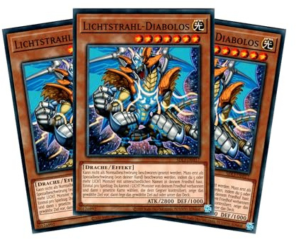 Lichtstrahl-Diabolos - Playset (3 Karten) - SDLI-DE017 - Common - - Deutsch - Yugioh - Structure Deck: Realm of Light - mit RC-Fieldcenter