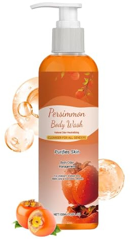 Gel Douche Nettoyant Nettoyant anti-odeurs naturelles | Gel de Bain Anti-Odeurs Corps Kaki 100 ml pour Peaux Sensibles Sèches Grasses Maison Sport Soir Été