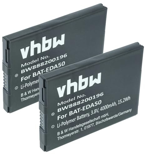 vhbw 2X Akku kompatibel mit Honeywell Scanpal EDA50 | EDA50K, EDA51, EDA70, EDA50hc, EDA40 Barcodescanner POS (4000 mAh, 3,8 V, Li-Polymer)