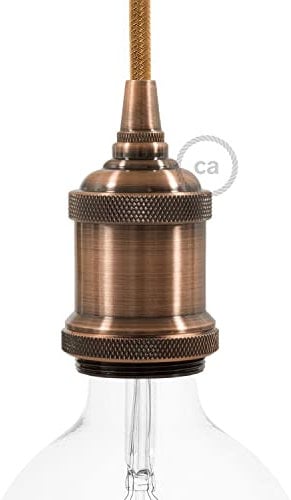 Kit douille E27 en aluminium vintage - Cuivre