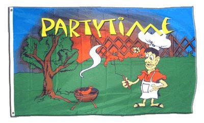 Flaggenfritze Fahne/Flagge Grillparty Barbecue + gratis Sticker