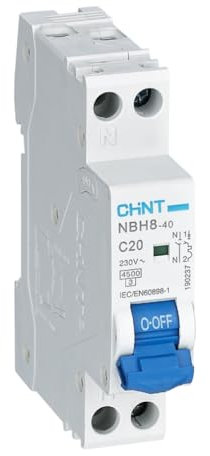 CHINT 70020 NBH8-INTERRUTTORE MAGNETOTERMICO 1P+N 32A CURVA C 4, 5KA 1MOD 190239