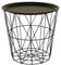 Modern Black Small Wire Side Table Metal Coffee End Side Table With - Lift Off Tray Top Brand change to:Sifcon