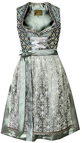 Alte Liebe Trachtenkleid 2tlg. Damen Dirndl Kleid A373 /36 Petrol Blau Grün