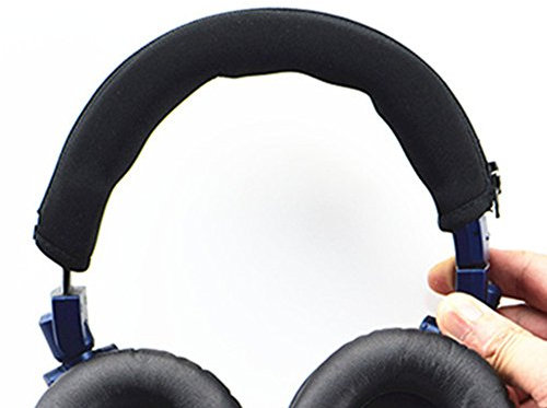 YunYiYi 1 x Ersatz-Kopfband mit Reißverschluss-Polster, Stoßstangen-Teile, kompatibel mit Audio-Technica ATH-MSR7, ATH-M50X, ATH-M20, ATH-M30, ATH-M40, ATH-M40X, ATH-SX1 Kopfhörern (schwarz)
