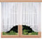SeGaTeX home fashion C-Bogenstore Emilia Fertiggardine Blumenfensterstore weiß mit Stickereikante aus echter Plauener Spitze 125 x 450 cm