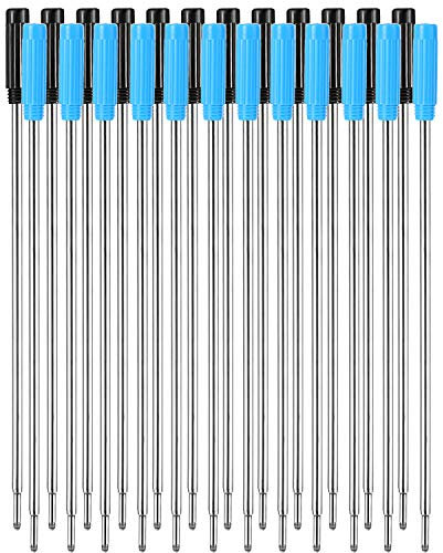 24 Stück Austauschbare Kugelschreiberminen Glattes Schreiben 4,5 Zoll (11,6 cm) und 1 mm Medium Tip (Schwarz und blau)