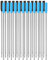24 Stück Austauschbare Kugelschreiberminen Glattes Schreiben 4,5 Zoll (11,6 cm) und 1 mm Medium Tip (Schwarz und blau)