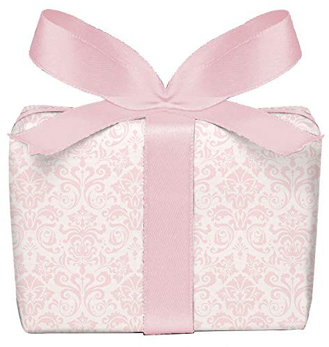 5er Set Geschenkpapier 5 Bögen mit ORNAMENTEN ROSA Mädchen Kinder Kindergeburtstag Baby Geburt Taufe, gedruckt auf PEFC zertifiziertem Papier, 50 x 70 cm