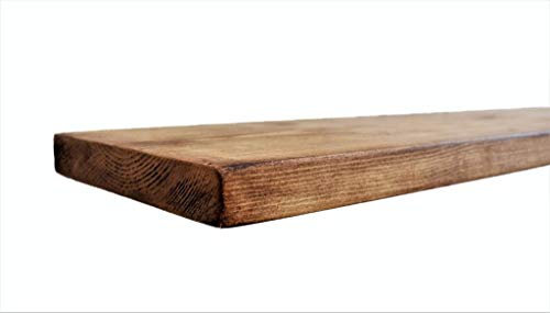 Chill House Schwimmende Wandregal, Holz, Rustikal 22x3.5cm, Antike Kiefer, 120cm