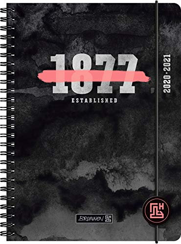 BRUNNEN 1072150011 „Neon“, Wochenkalender/Schülerkalender 2020/2021, 2 Seiten = 1 Woche , Blattgröße 14,8 x 21 cm , A5 , PP-Einband