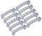 Kyrio 10 Pack Modern Europe Square Drawer Handle Decorated Clear Rhinestone Crystal Cabinet Handle Pull Knob for Furniture Door Wardrobe Cupboard, 2.52(64mm) Hole Centers, 2.76(70mm) Overall Length
