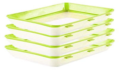 Youning Food Preservation Tray Praktische Frischhaltedose BPA-frei Frisch Tablett für die Lebensmittelkonservierung Aufbewahrungsbehälter für Lebensmittel zum Frischhalten Lebensmitteln (4pcs-Grün)