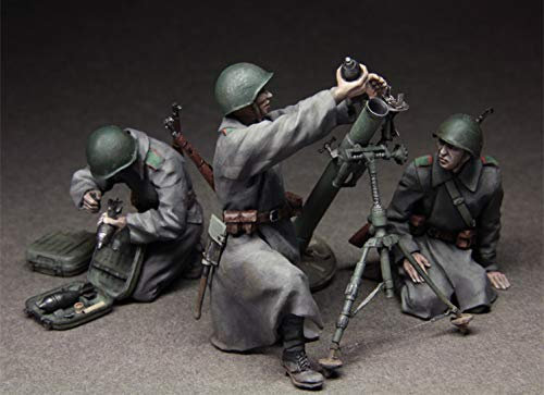 XINGCHANG 1/35 Resin Figure Model Kit Russisches 82 mm Mörtelteam Unmontiert, unbemalt, ohne Mörtel