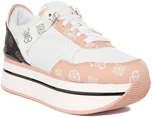 Guess Scarpe Donna Sneaker Zeppa Hindle White/Pink DS22GU26 FL5HIDFAl12 37