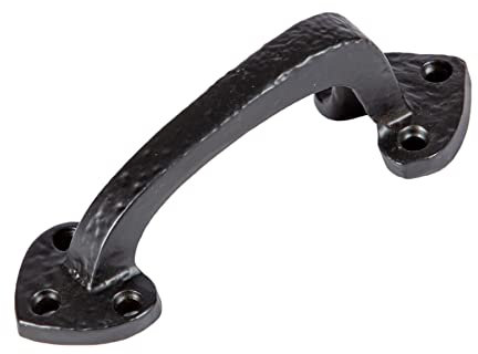 Hammer and Tongs Poignée de porte de pointe de flèche rustique - H100mm - noir