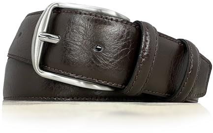 almela - Gürtel mit geheimfach - Herren und Damen - Echtes Leder - Tresorgürtel mit reißverschluß leder - 4 cm breit - innenreißverschluss - 40 mm - Money Belt - Braun, 115