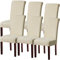KELUINA Moderne Stuhlhussen 1er/2er/4er/6er Set, Stretch Stulhhussen Schwingstuhl Elastisch Abnehmbarer Waschbarer Universal Stuhlbezug für Hotel Bankett Hochzeit Party Deko (Creme,6 Stück)