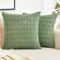 EMEMA Kordsamt Kissenbezüge Dekorative Sofakissen Moderne Kissenhüllen 45x45 cm Dekokissen Weicher Zierkissenbezug für Wohnzimmer Sofa Schlafzimmer 2er Set Grün