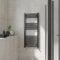 WarmeHaus Radiateur sèche-serviettes incurvé style échelle 1200 x 500 mm Noir