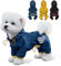 Regenmantel für Hunde Mit Kapuze, Wasserdichte Regenjacke, Leinenloch, Reflektierender Riemen für Kleine, Mittelgroße Hunde, Leichte Welpenkleidung (Blau, S)