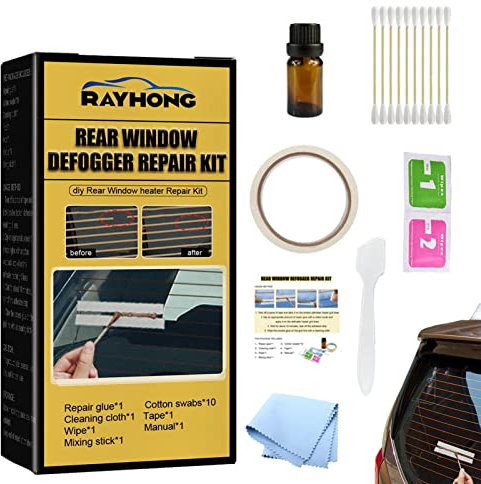 Peosevi Car Rear Window Defroster Repair Kit, Windshield Repair Kit, Heated Rear Window Repair Kit, Car Rear Windshield Defogger Defroster Repair Fixes Scratched Broken Defroster Heater Grid Lines