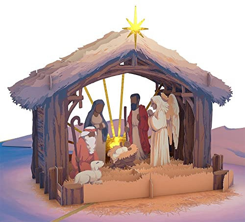 Lovepop Bemalte Weihnachtskrippe