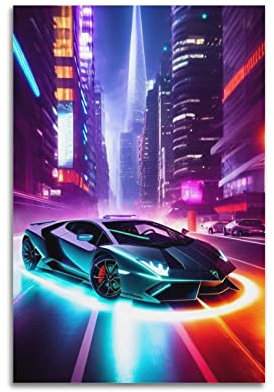CLTE Lamborghini Aventador Super Poster Dekorative Malerei Leinwand Wandposter und Kunstbild Druck Moderne Familie Schlafzimmer Dekor Wandposter