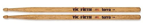 Vic Firth - Baquetas American Classic® Serie Terra 5AT - American Hickory - Punta de madera - Paquete de 4 pares