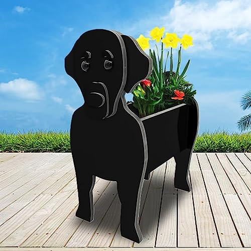 Labrador Retriever Hund Blumentopf, Niedlich Hunde Blumentöpfe mit Drainage, 3D Pflanztopf in Tierform für Gartendekoration Innenbereich Im Freien, Weihnachts Geburtstagsgeschenke