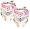 Haustier-Bandanas-Set, 2er-Pack Hundeschal-Lätzchen für Besitzer Kleiner, mittelgroßer und großer Hunde und Katzen,Ethnische Knochen rosa Rose
