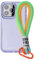 case&me Coque avec Cordon Urban pour iPhone 12 Pro Max, Cordon Multi-usages Amovible, Coque Transparente colorée, Coque Fashion, Violet