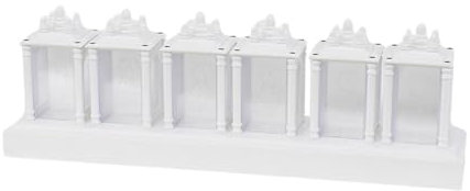 Colcolo Nachgeahmte Nixie-Röhrenuhr, digitaler Wecker, LED-Anzeige, Ornamente, RGB-Schreibtischuhr, zusammenbaubar, erforderlich für, Weiß