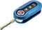 Nordecco - Custodia per chiavi Fiat 500, 500C, 500L, Abarth, Grande Punto, Brava, Fiat, Panda, Stilo, Linea, con 3 pulsanti, colore: Blu