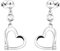 SOFIA MILANI - Damen Ohrringe 925 Silber - mit Zirkonia Steinen - Herz Kugel Ohrstecker - E2296