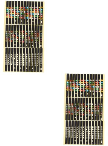 SAFIGLE 24stücke Teiliges Gitarren Griffbrett Aufkleber Notenaufkleber Für Fingerboard Mit Langlebigem Material Einfache Installation Geeignet Für Akustik Gitarre Für Anfänger Und