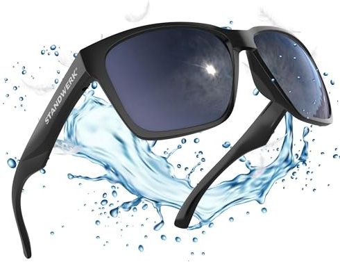 STANDWERK® Polarisierte Schwimmfähige Sonnenbrille [UV400, Kategorie 3] - Für Herren und Damen, Sport