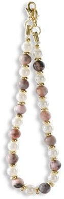 Wondora Phone Wrist Strap Beaded, Pearl Phone Charm, Phone Beads Strap, iPhone/Samsung/Any Mobile Phone/Keys, Phone Accessories for Backpack Smart Phone Camera Purse (pink)