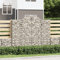 LAPOOH Gabionen mit Hochbogen 5 STK Gabionenkörbe, Gabionen Hochbeet, Steinkorb, Gabionengitter, Drahtkorb Für Pflanzen, Kräuterspirale Für Garten, 200x50x160/180cm Verzinktes Eisen